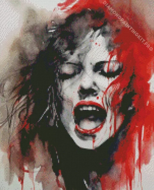 Girl In Pain Diamond Painting