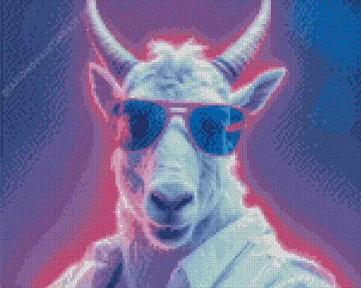 Goat With Sunglasses Diamond Painting