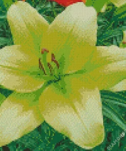 Green Lily Flower Diamond Painting