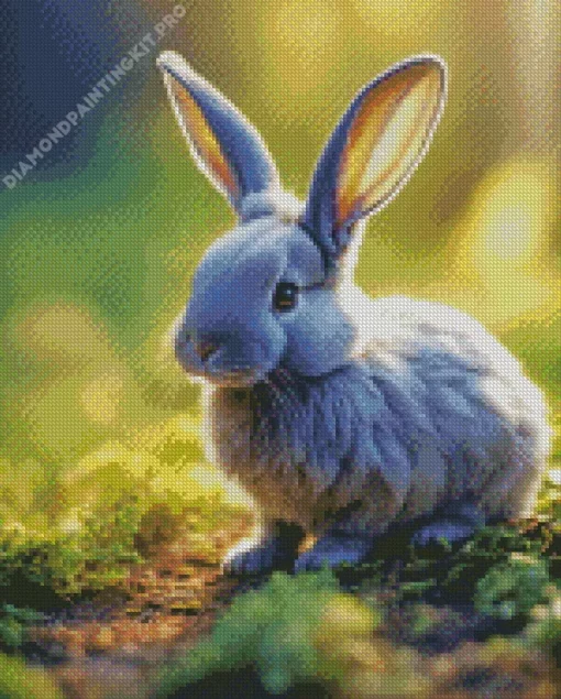 Grey Hare Animal Diamond Painting