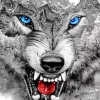 Mountain Growling Wolf Diamond Painting