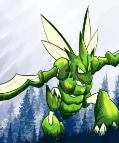 Pokemon Scyther Diamond Painting