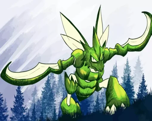 Pokemon Scyther Diamond Painting