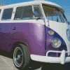 Purple Volkswagen Bus Diamond Painting