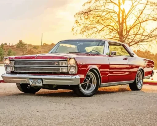Red Rare 1966 Ford Galaxie Diamond Painting