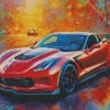 Red Fast Car Diamond Painting