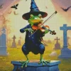 Witch Frog Playing Violin Diamond Painting