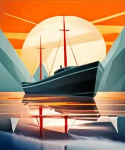 Animation Boat Diamond Painting