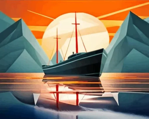 Animation Boat Diamond Painting