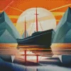 Animation Boat Diamond Painting