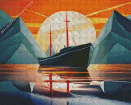 Animation Boat Diamond Painting