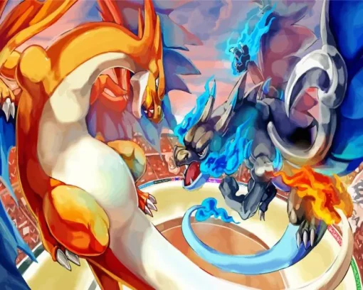 Both Mega Charizards Diamond Painting