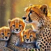 Cheetah Cubs Diamond Painting