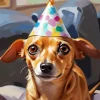 Chiweenie Dog Diamond Painting