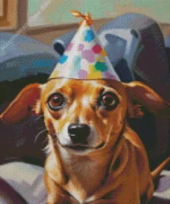 Chiweenie Dog Diamond Painting