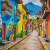 Colombia Bogota Colorful Houses Diamond Painting