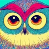 Colorful Bohemian Owl Diamond Painting