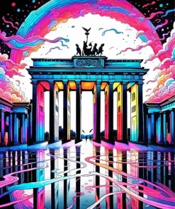 Colorful Brandenburg Gate Art Diamond Painting