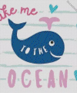 Easy Blue Whale Diamond Painting