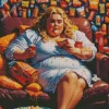 Fat Girl Eating Diamond Painting