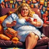 Fat Girl Eating Diamond Painting