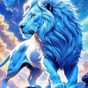 Light Blue Lion Diamond Painting