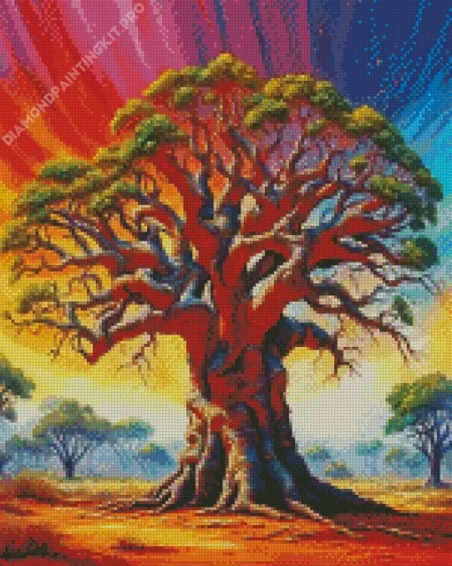 Majestic Boab Tree Diamond Painting