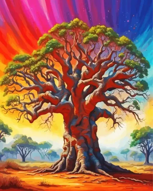 Majestic Boab Tree Diamond Painting