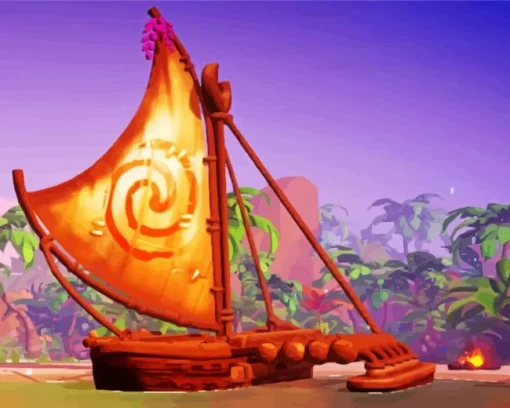 Moana Boat Diamond Painting