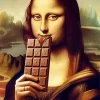 Mona Lisa Eating Chocolate Diamond Painting