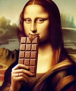 Mona Lisa Eating Chocolate Diamond Painting