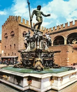 Neptune Fountain Bologna Diamond Painting