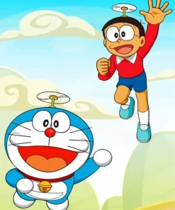 Nobi Nobita With Doraemon Diamond Painting