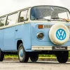 Old Blue Mini Van Diamond Painting