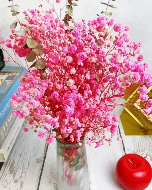 Pink Baby Breath Bouquet Diamond Painting