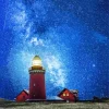 Starry Night Bovbjerg Lighthouse Diamond Painting