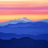 Sunset Over Blue Mountain Diamond Painting