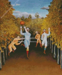 The Football Players By Rousseau Diamond Painting
