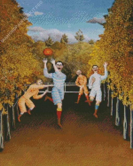 The Football Players By Rousseau Diamond Painting