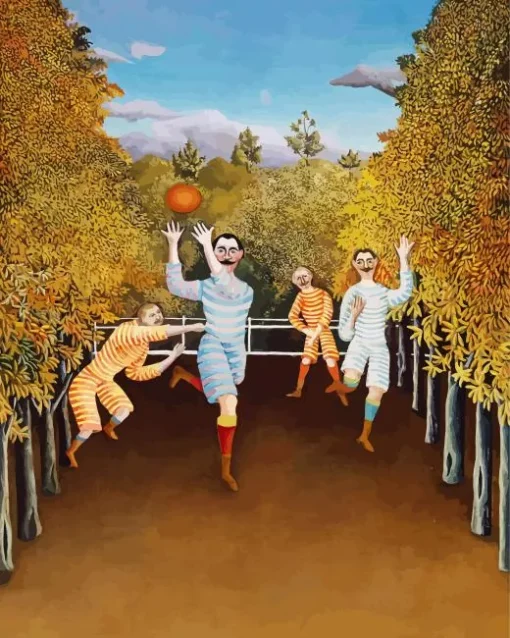 The Football Players By Rousseau Diamond Painting