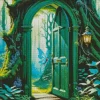 Aesthetic Door In A Forest Diamond Painting