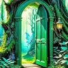 Aesthetic Door In A Forest Diamond Painting