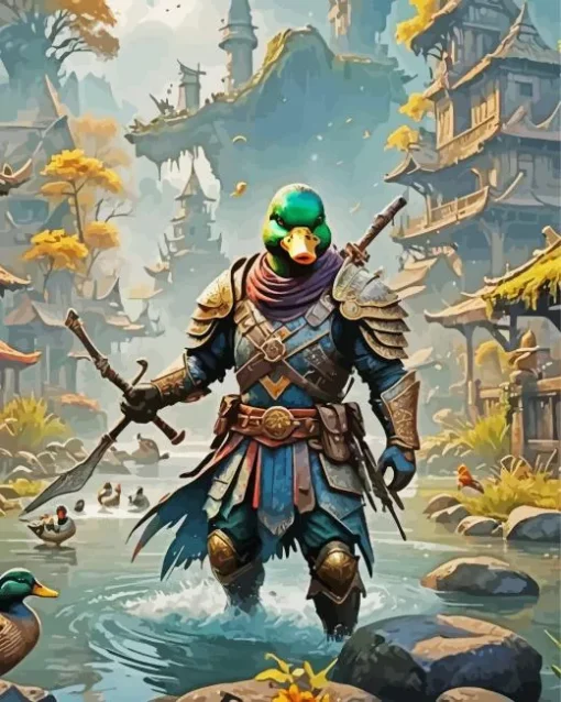 Aesthetic Duck Warrior Art Diamond Painting