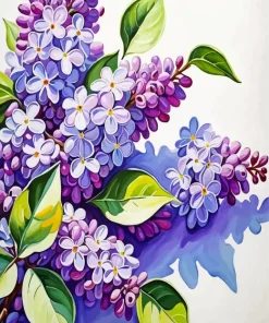 Aesthetic Lilac Flowers Diamond Painting