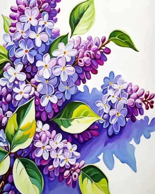Aesthetic Lilac Flowers Diamond Painting
