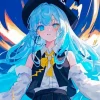 Anime Blue Witch Diamond Painting