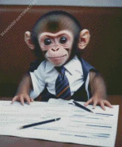Baby Monkey Diamond Painting