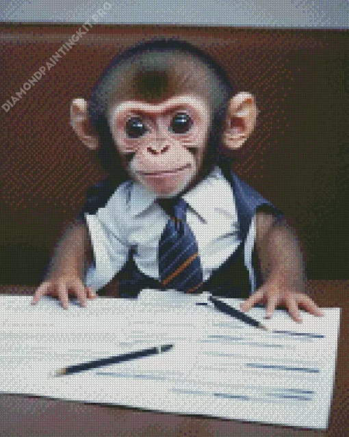 Baby Monkey Diamond Painting