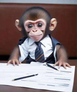 Baby Monkey Diamond Painting
