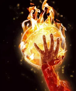 Basketball On Fire Diamond Painting
